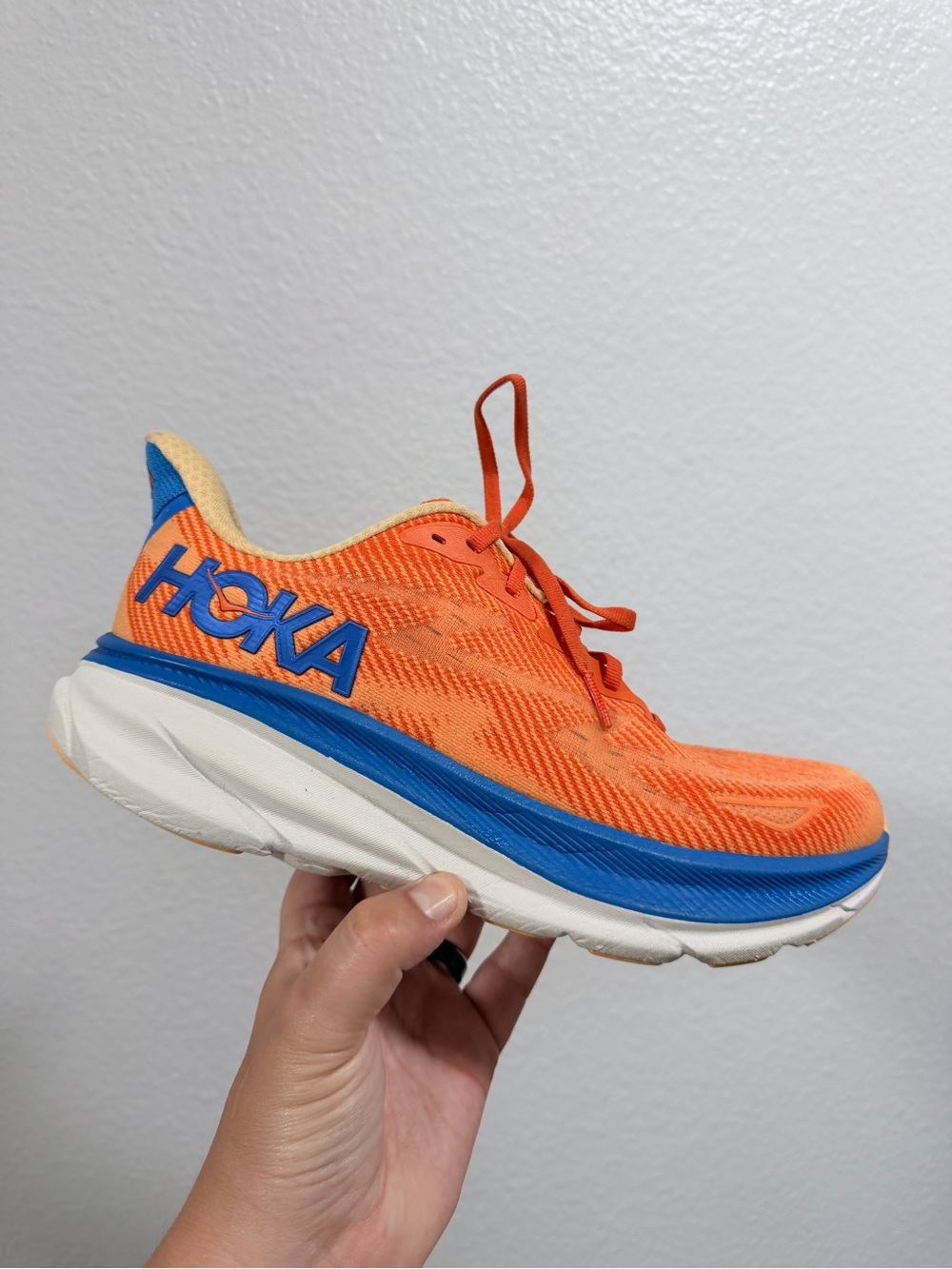 HOKA Orange and Blue Lightweight Running Shoe